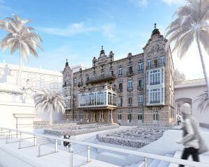 reconstrucción 3D Balneario de las Burgas Ourense