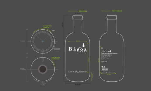 diseño botellas Bágoa doce